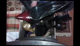 Video 206658901: latex gangbang, amateur shemale gangbang, latex masturbation, latex high heels, lingerie gangbang