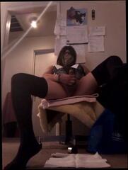 Video 308555901: amateur shemale jerking, stockings jerking