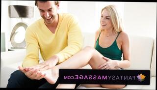 Watch the video about FantasyMassage Step-Sister Foot Massage Leads To Drilling 4 Blonde