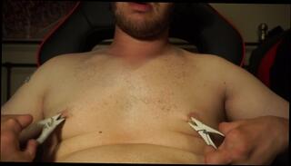 Video 1593313883: horny amateur solo, nipple clamps, horny male solo, young solo male, old solo