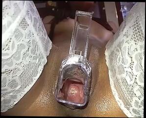 Watch the video about Polys gaping pussy speculum show