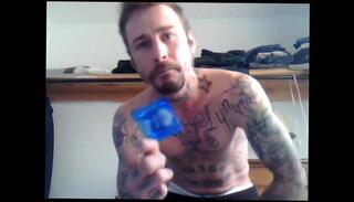 Video 109507255: condom bukkake, solo boy cum, big cock solo cum, solo tattooed