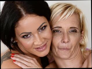 Watch the video about GILF and her lesbian friend