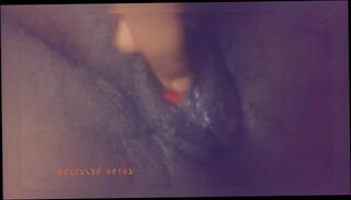 Watch the video about Ebony caught playing with herself