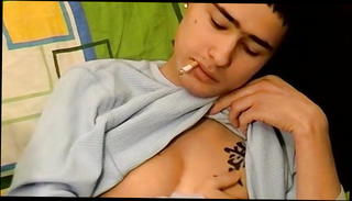 Video 1174445701: chain smoking twink, twink squirts, twink gay boys cum, twink cums tugging, squirts creamy cum, smoking jerking, cute jerk, love jerking