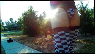 Video 1519671503: amateur crossdresser solo, solo amateur trans, crossdresser high heels, crossdresser park, crossdresser dress