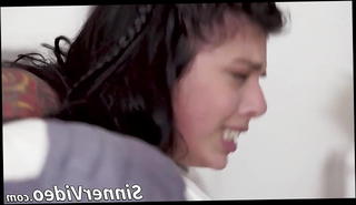 Watch the video about Stepsister ends the hate with brother by sucking him off