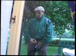 Video 12754504: nylons drilled, tan nylons, hairy, drilling older