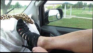 Video 344194501: cougar high heels, nipples hd, straight car, one straight