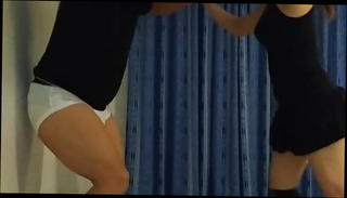 Video 1218781201: ponytail girl, girl ball busting, ball busting kneeing, self ball busting, straight girl, young asian girl