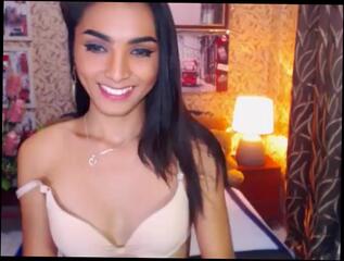 Watch the video about Hot Brunette Tranny Teasing her Viewers