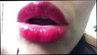 Video 234116804: kissing sounds, kisses lips, red kiss, babe close, brunette babe, babe hd