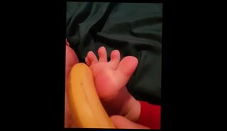 Watch the video about Banana footjob * wink*