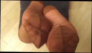 Video 153347001: nylon stockings foot fetish, amateur foot fetish, tan nylon foot, straight foot