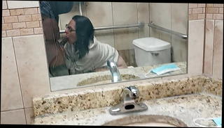 Video 1524899901: couple outdoor blowjob, couple cock, couple big cock, straight couple, public bathroom blowjob, american couple