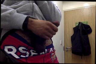 Video 296683201: gay man masturbating, gay black masturbation, black gay handjob, black gay office, british masturbation