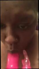 Video 340992501: dildo suck amateur, love sucking dildo, straight dildo, african amateur sucking