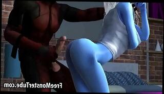 Watch the video about Hot 3D babe gets licked and fucked by Deadpool