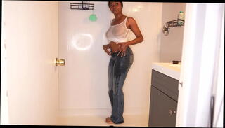 Video 1626579885: pissing peeing fetish, shower peeing piss, model pissing, ass ebony model, jeans fetish ass, pee jeans wetting, pee wetting panties, pee pants, toilet pee, black ebony model