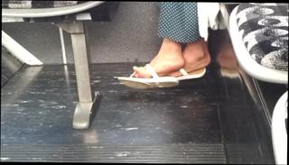 Watch the video about Candid mature feet in flip flops pt 3