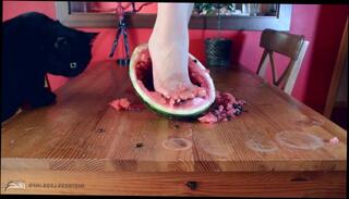 Watch the video about Crushing watermelon with nylon feet trailer