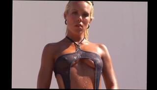 Video 390704404: strips naked oils, oiled sexy babe, hot oiled babe, bikini tits, bikini big tits, amazing bikini