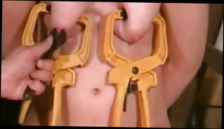 Video 1057516301: clamped slave, bdsm clamped, slave humiliation, clamped tits, straight humiliation