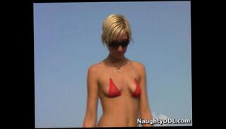 Video 42348805: hot red bikini, hot blonde bikini, small bikini