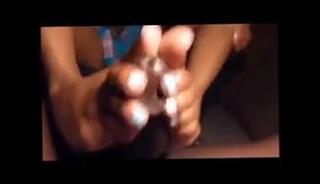 Video 310569501: sexy ebony foot job, straight foot, black foot job