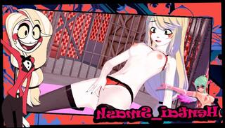 Watch the video about Charlie fingering her pussy until she orgasms - Hazbin Hotel