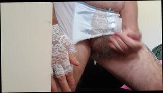 Video 1416017501: hairy cock jerking, hairy cock cumming, crossdresser wanking, small cock crossdresser, hard hairy cock, crossdresser masturbation, gay crossdresser, hairy lingerie, wank hd