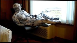 Video 785238303: fetish gay solo, condom fetish, solo amateur cum, solo male cum, black condom, spandex fetish, fetish hotel