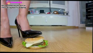 Video 1141054725: barefoot feet, barefoot girl, high heels barefoot, barefoot crush, giantess feet crush, barefoot trampling