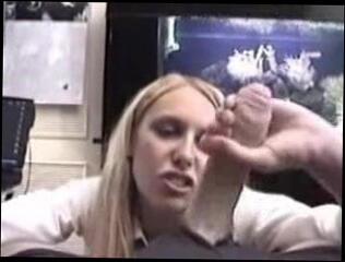 Watch the video about Blond gives nice handjob