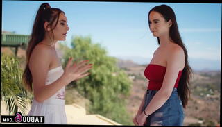 Watch the video about Lesbian teen stepsisters Aften Opal and Hazel Moore spending time together