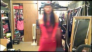 Video 218437101: gay crossdresser, sexy red dress, gay hd