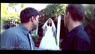 Watch the video about Redhead beauty has fun with her mans huge meatbone