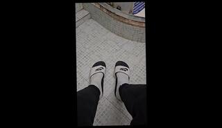 Video 1662768793: solo foot, amateur solo male, white socks foot