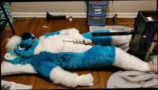 Watch the video about Fizzy *******s his balls with a robospanker