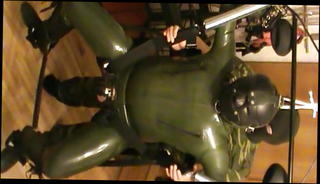 Video 1557635401: latex bondage slave, bondage slave domination, master dominate slave, gay domination slave, bondage slave training, latex couple, slaves big cock, bondage swing, hungarian couple