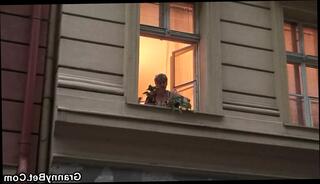 Watch the video about Stranger fucks old granny from behind