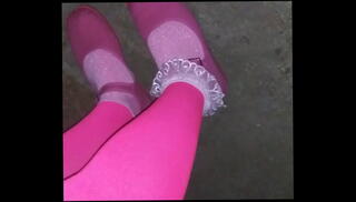 Video 1616445045: fetish crossdresser, crossdresser trans, pink pantyhose, shoe fetish