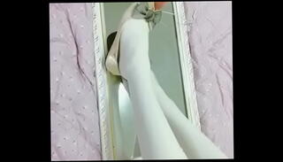 Video 811669315: shemale foot job, pantyhose shoe