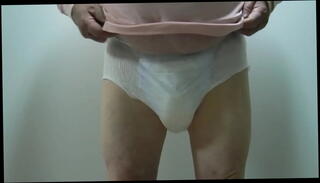 Video 1289322935: crossdresser sissy sounding urethral, diapered sissy, caged sissy