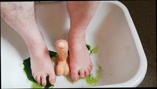 Watch the video about Fun with cucumber and dildo