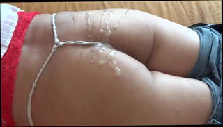 Watch the video about Enjoying stepmom while she rests on her bed, stepson jerks off and cums on her beautiful ass