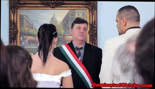 Watch the video about Beautiful bride dominated after the wedding