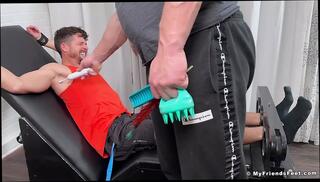 Video 1626008981: bdsm bondage fetish, bdsm gay bondage, gay feet fetish, feet tickling fetish, hard bdsm bondage, bondage threesome, bound tickle, friend bondage, tattoo bondage, bondage hd