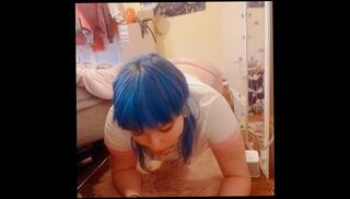 Watch the video about Alt girl gets messy with ice cream