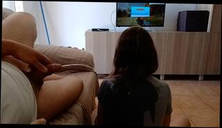 Watch the video about I secretly urinate on my girlfriend while she plays the console (First part)